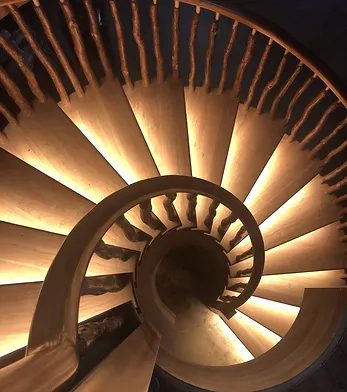 birds eye view of the spiral staircase